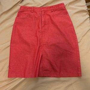 Red  soft jean skirt